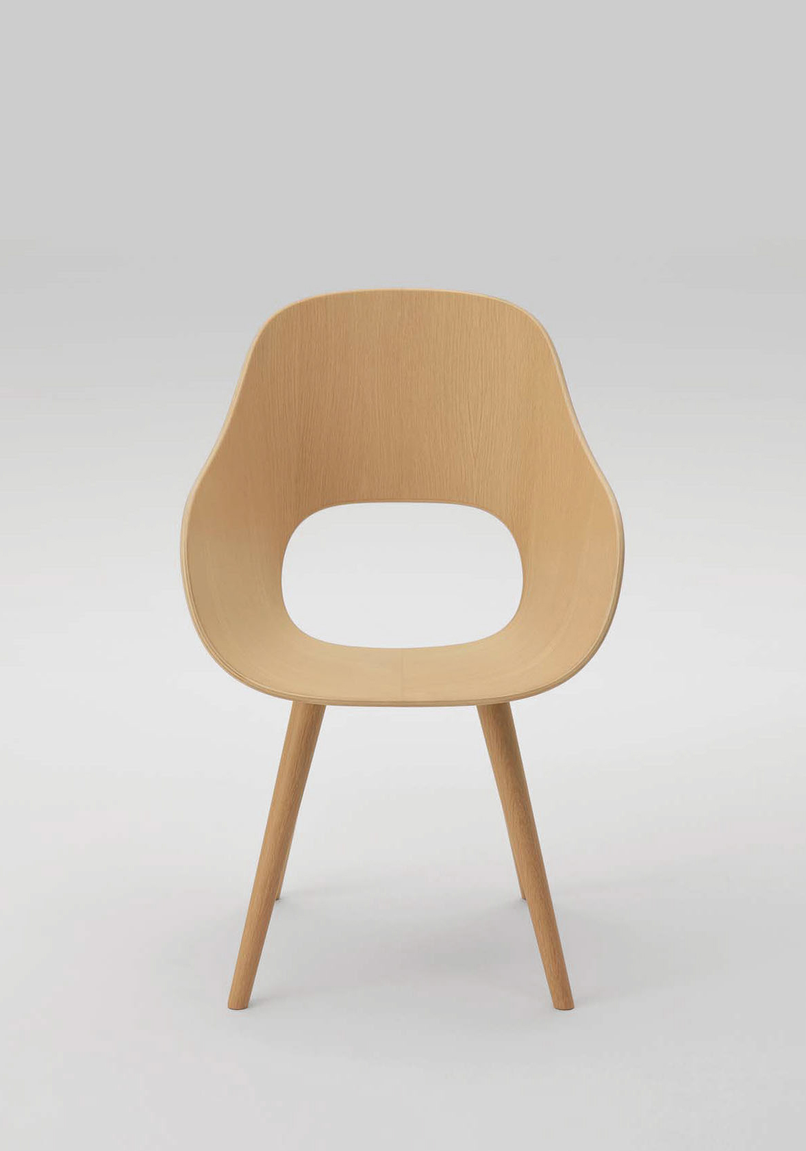Roundish Armchair (Wooden Seat)