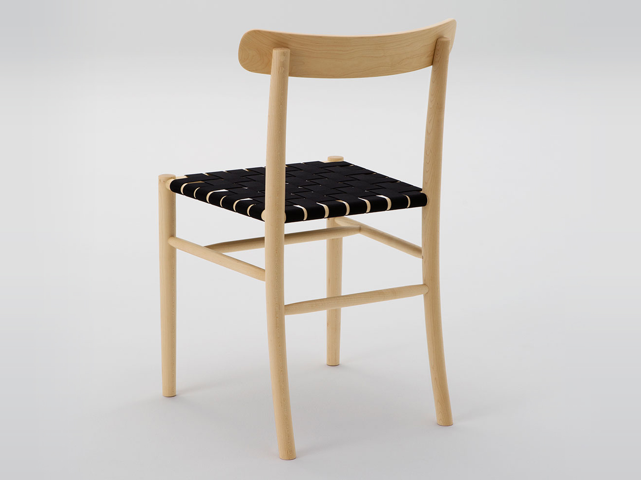 Lightwood Armless Chair (Webbing)