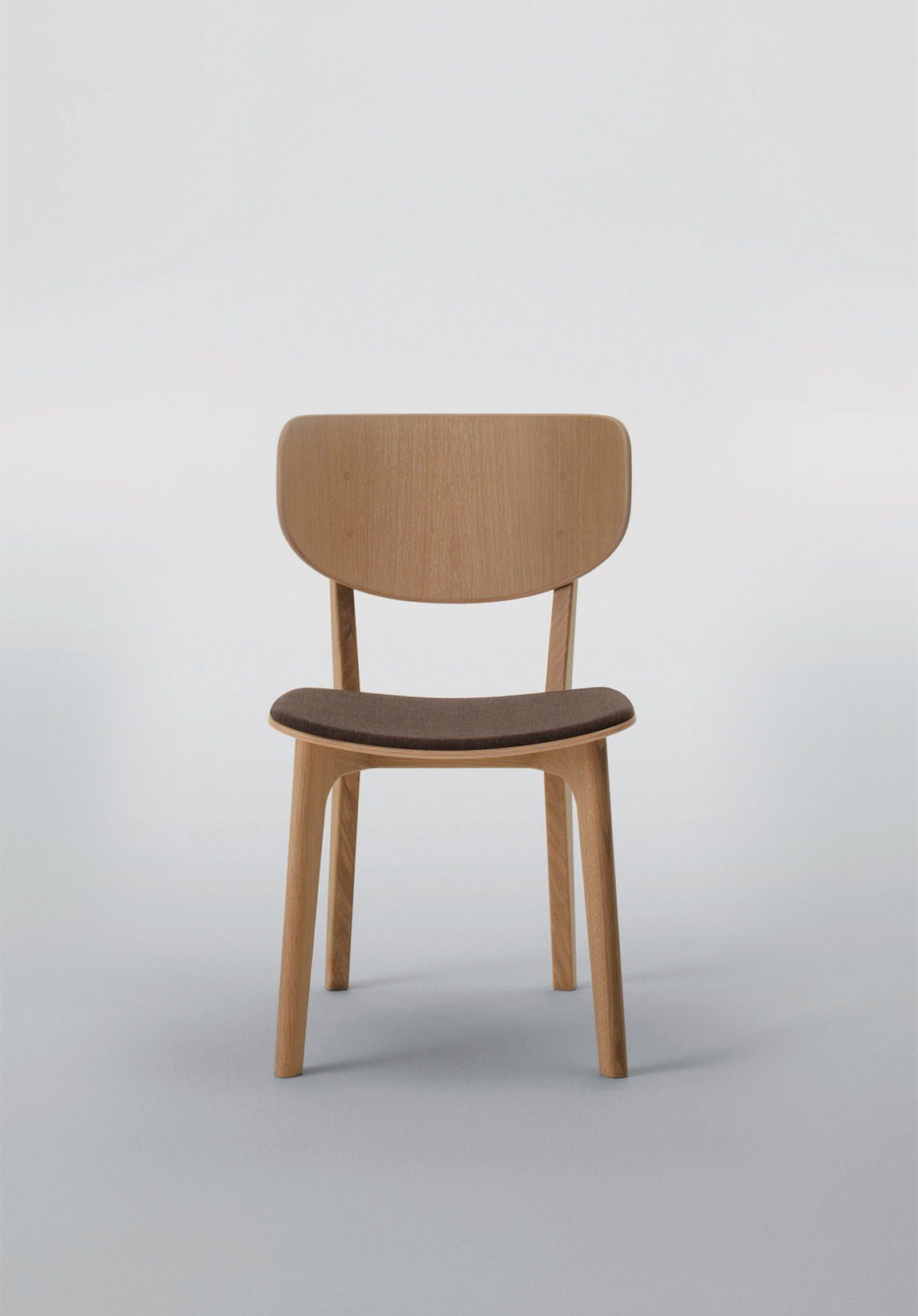 Roundish Chair (Cushioned Seat)