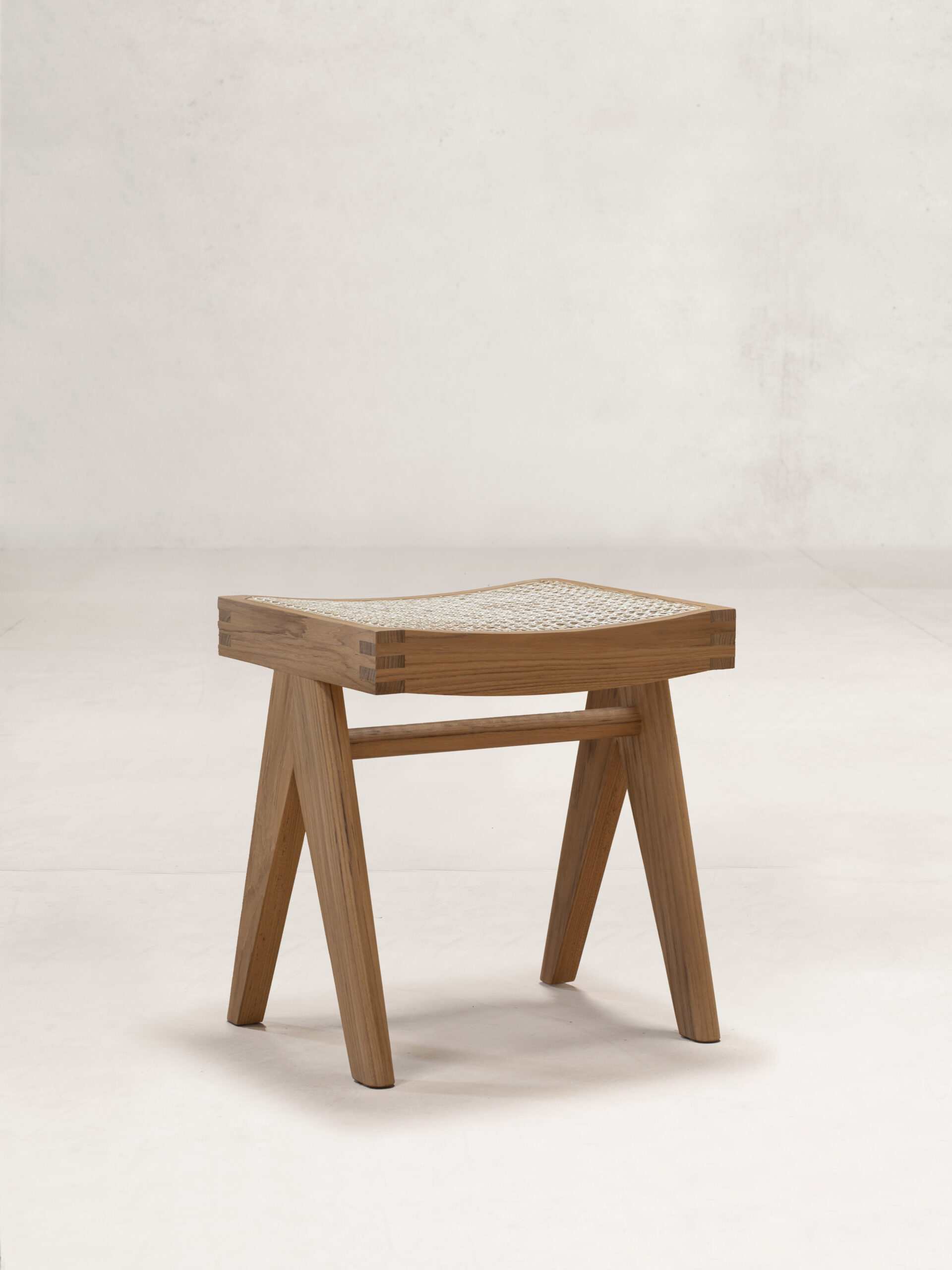 Low Cane Stool
