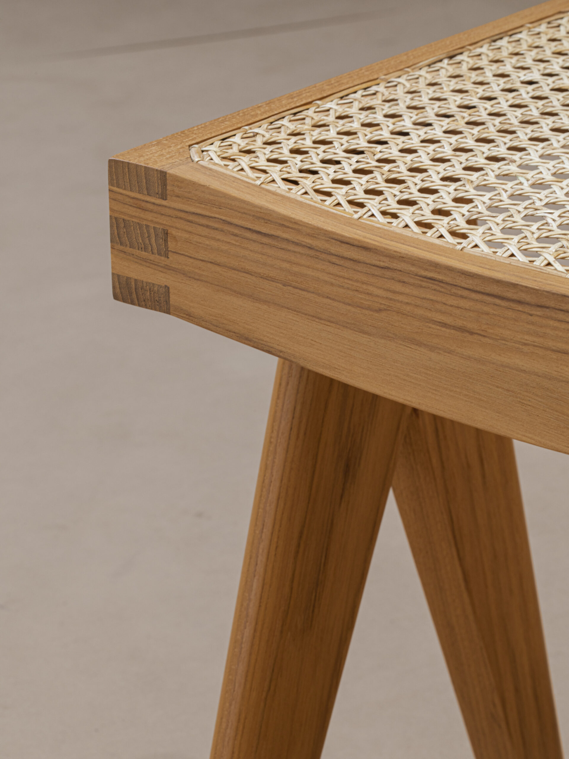 Low Cane Stool