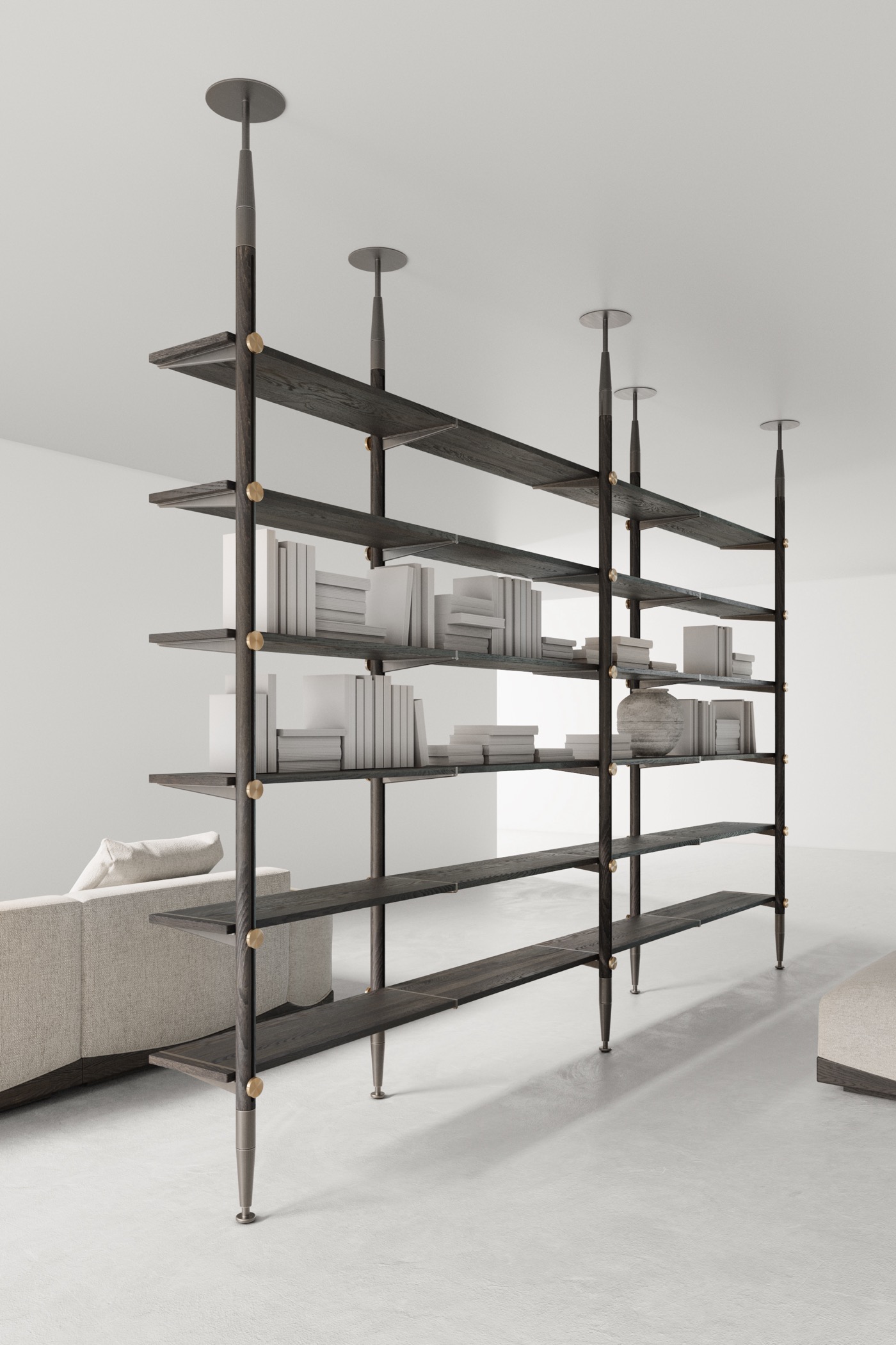Inumbra Shelving System – Floor to Ceiling