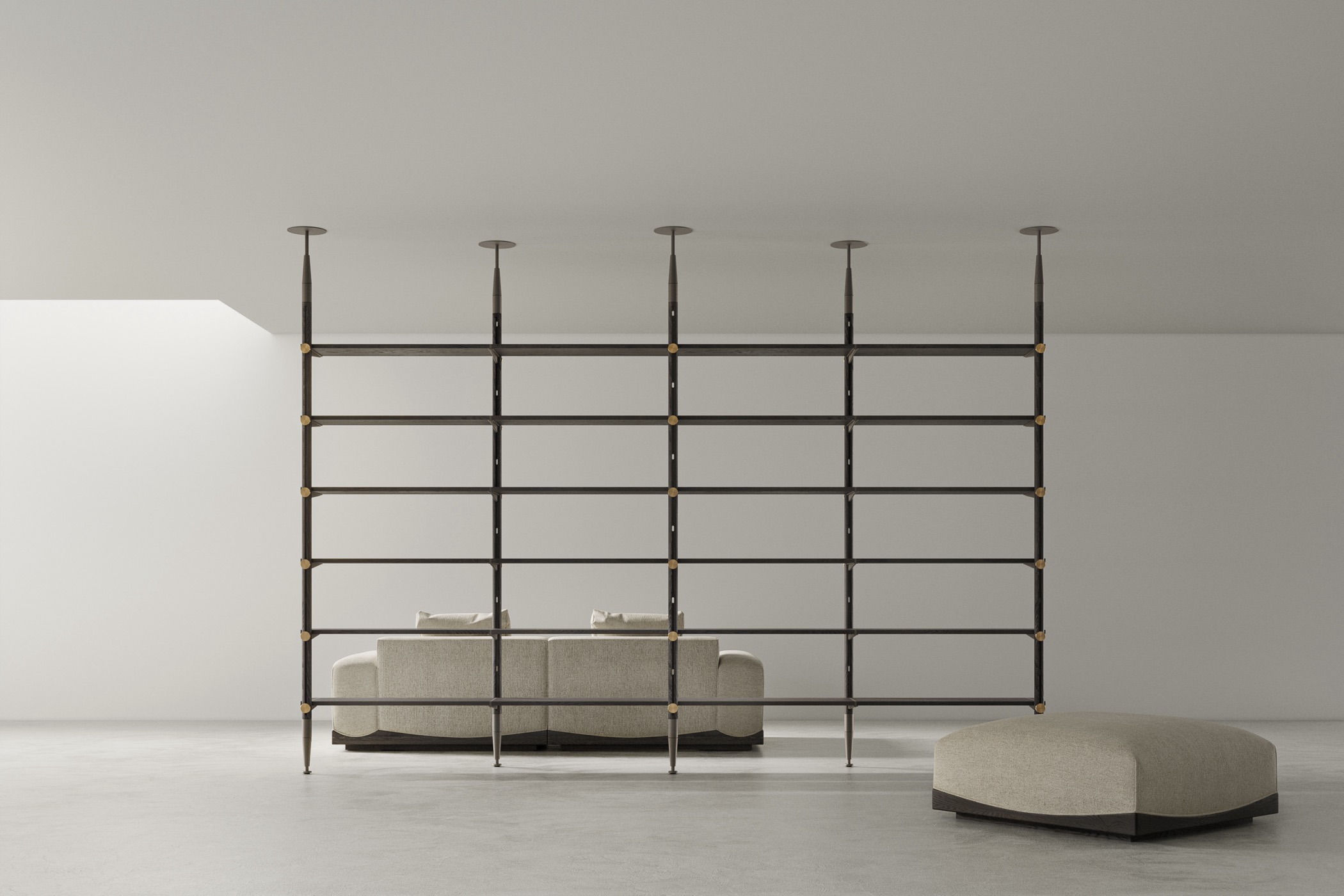 Inumbra Shelving System – Floor to Ceiling