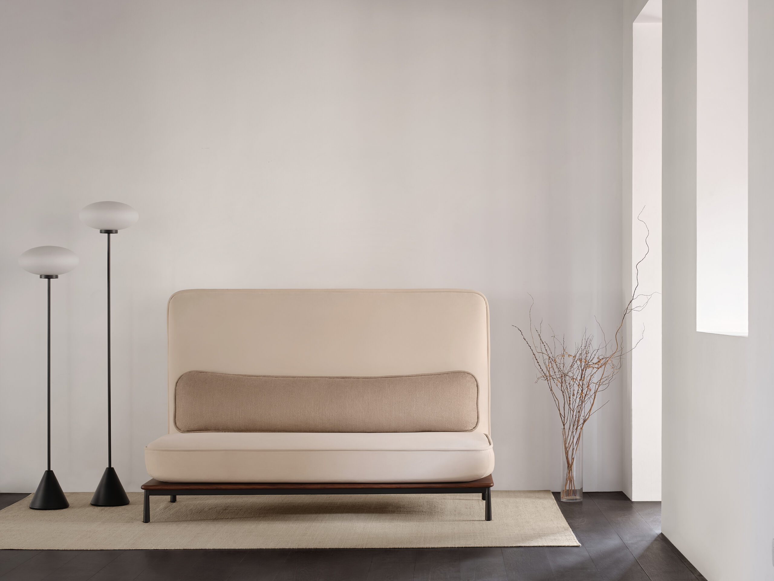 Arc High Back Loveseat Middle Small