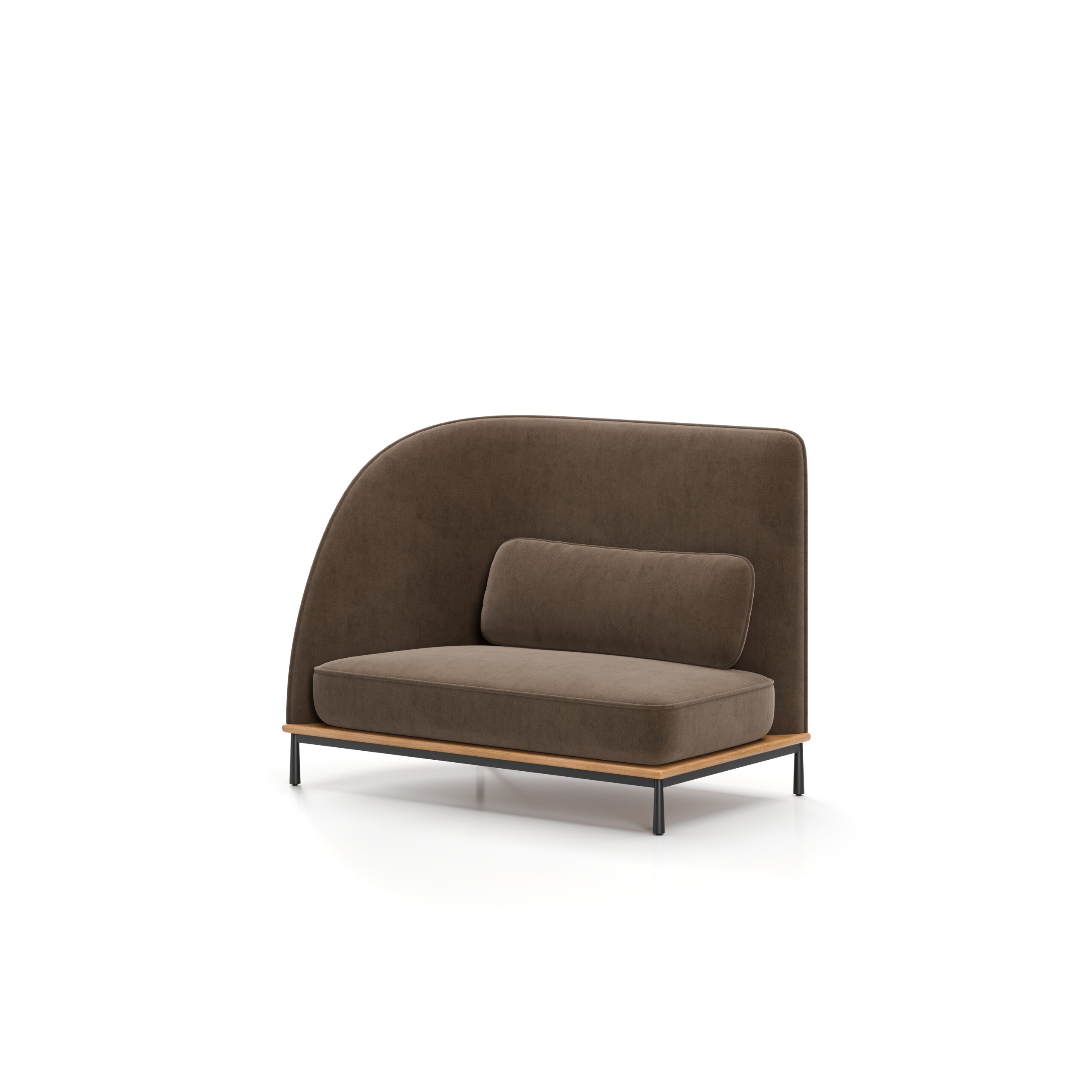 Arc High Back Loveseat Left