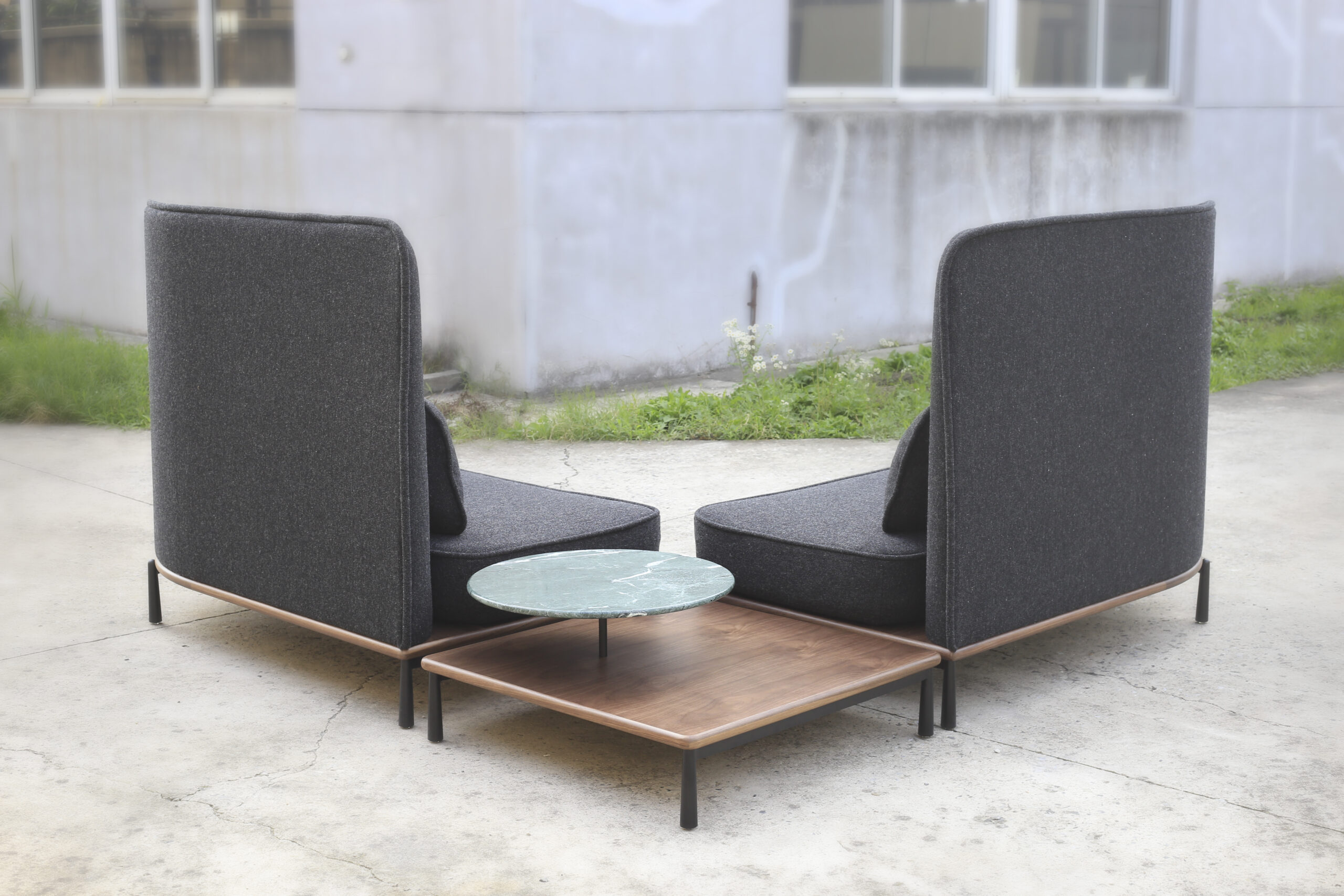 Arc High Back Loveseat Left